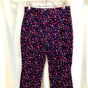 J. Crew Kickout Corduroy Pants in Dotted Floral